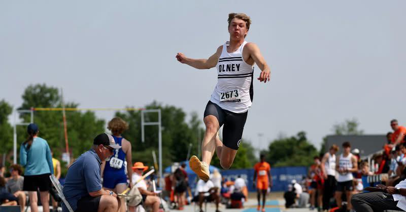 Rex Hallam performs in the Long Jump. (Photo courtesy AreaSports.Net)