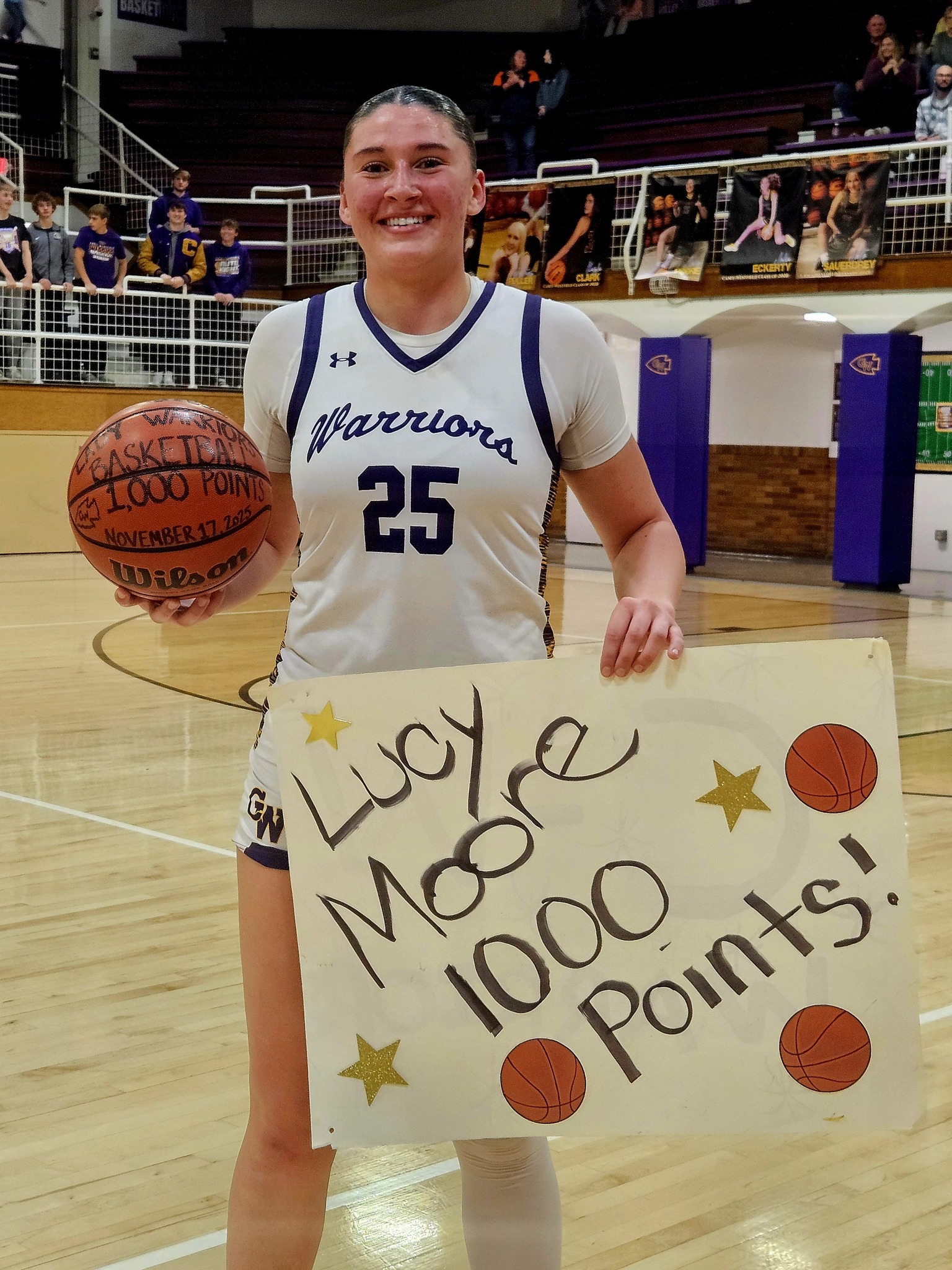Lucy Moore of Casey-Westfield scored her 1,000th career point on Monday night (photo by Terri Freeman Cox).