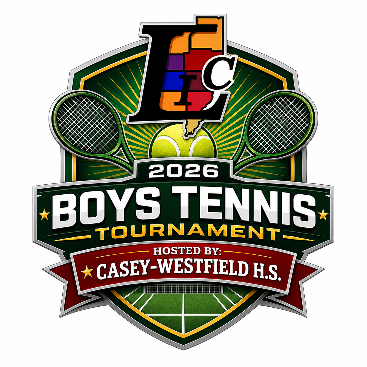 2026 LIC boys tennis tournament logo