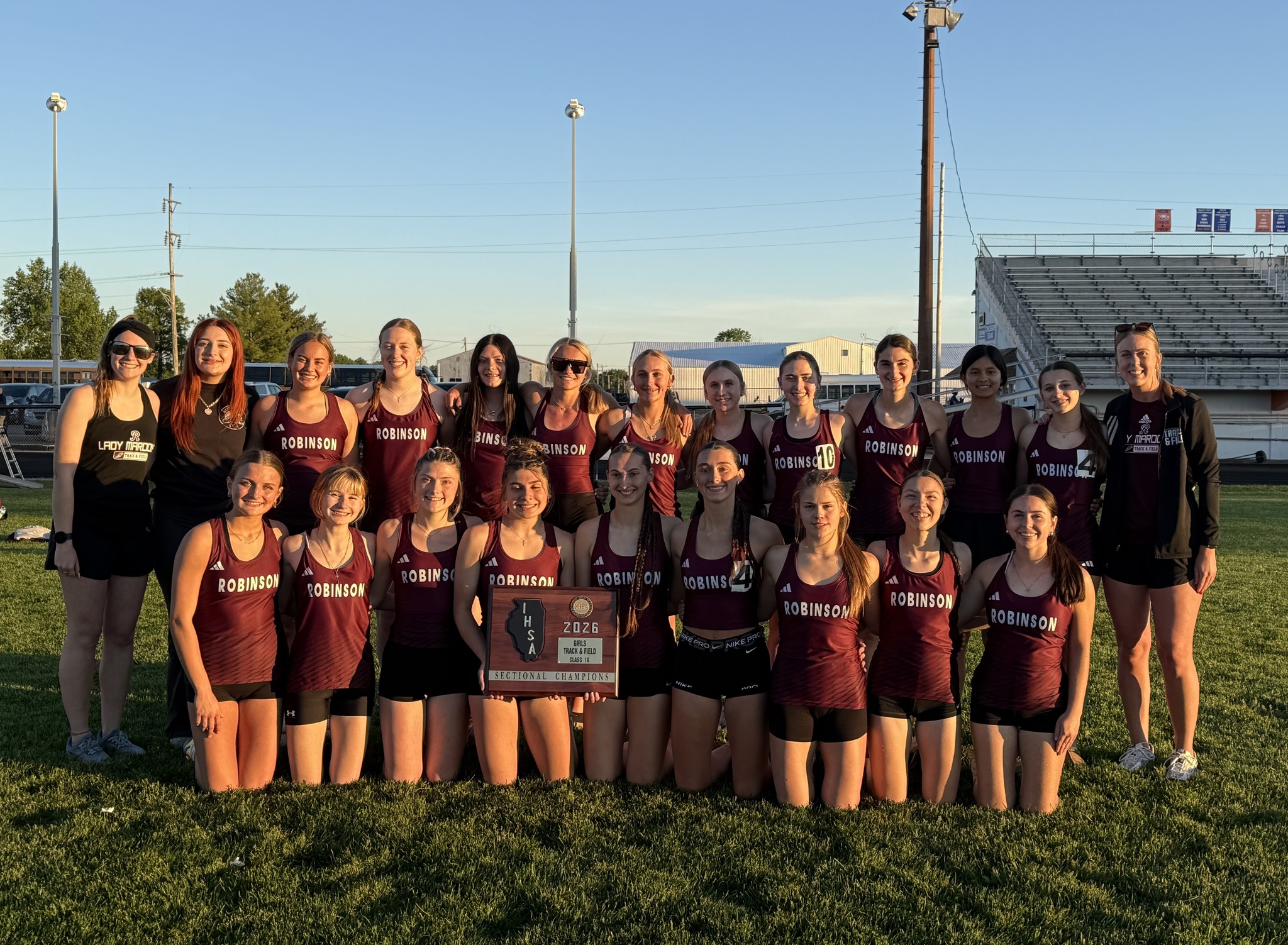 Robinson won the title at the IHSA Class 1A Sectional track meet at Newton.